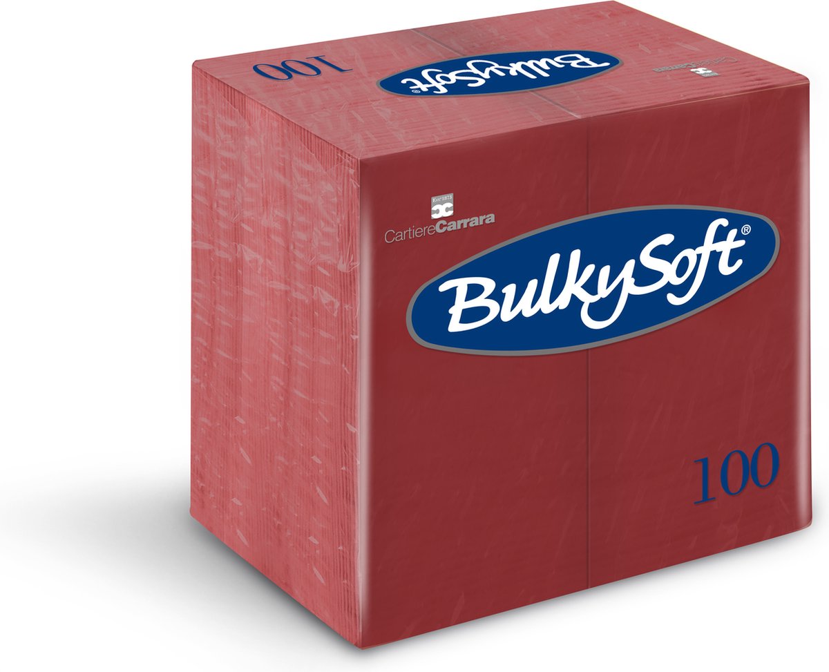 Napkins Bulkysoft Bordeaux red 1/8 Fold - 100 pieces