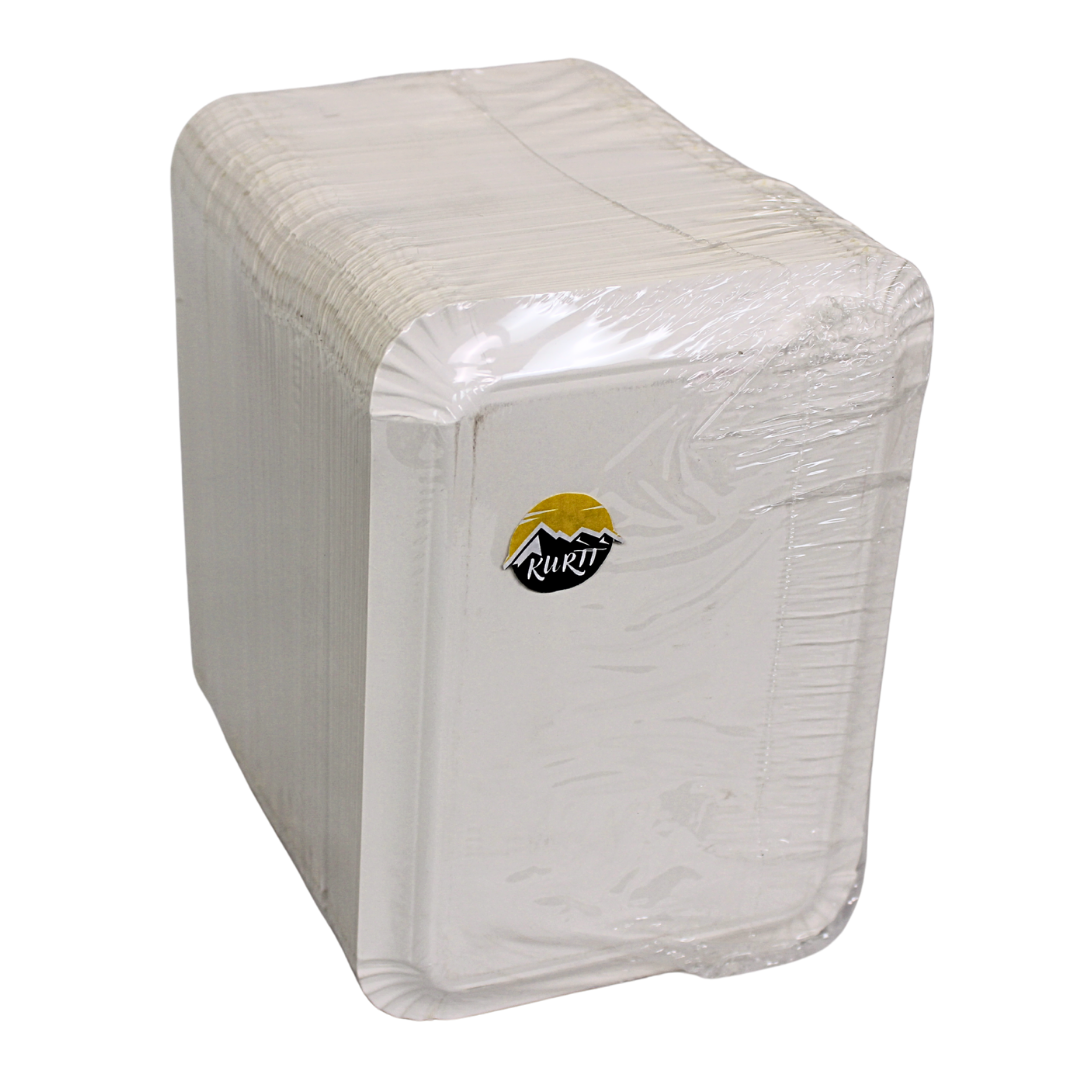 Papieren bord/schaaltje 16x20cm wit - 250 stuks