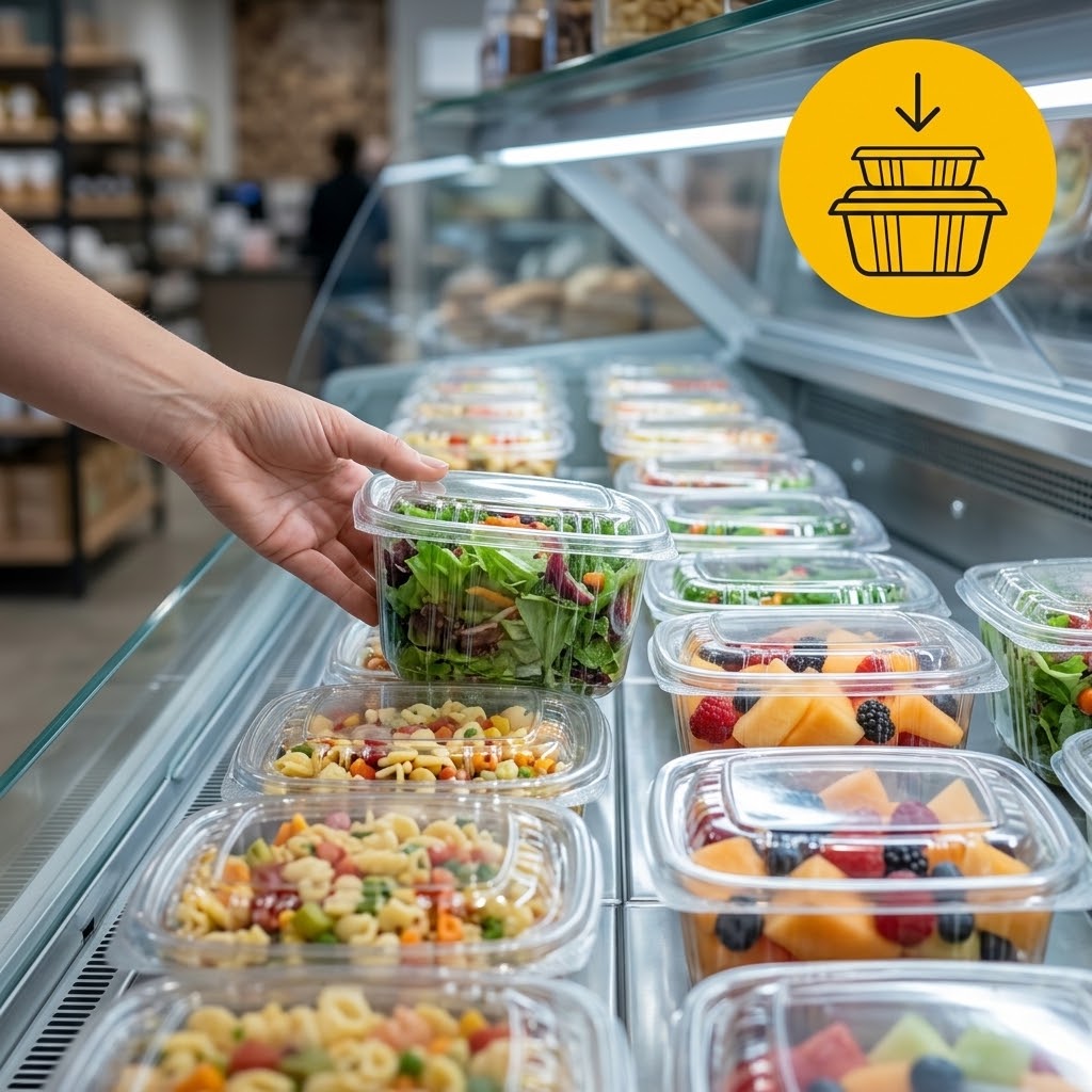 Saladebakjes 375ml Transparant – 100 Stuks met vaste Deksel | Sausbakjes