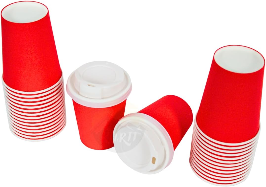 Koffiebekers, drinkbekers, kartonnen bekers 8 oz / 200ml