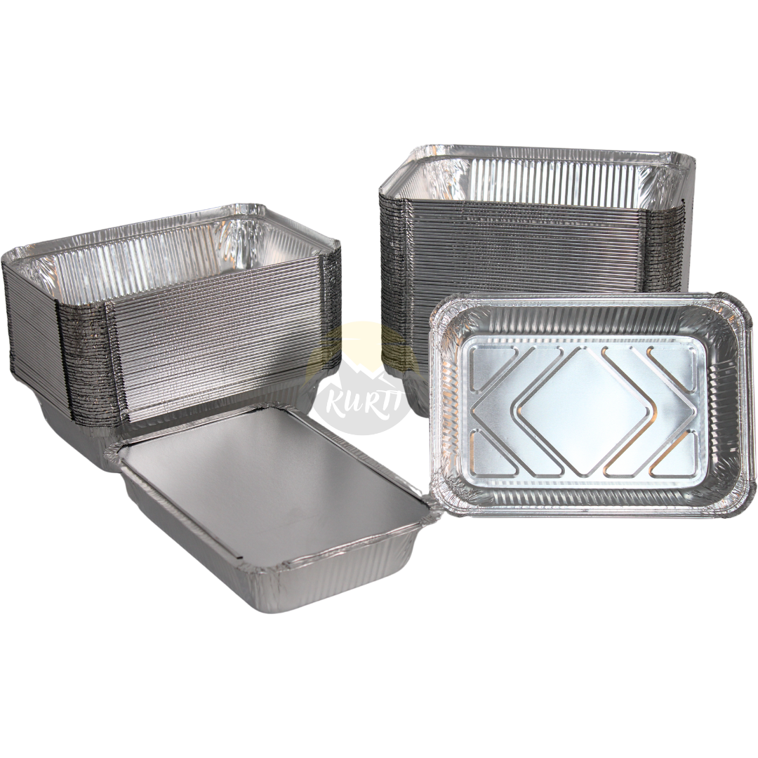 Aluminiumbakje R1-845L met deksels - 100 stuks