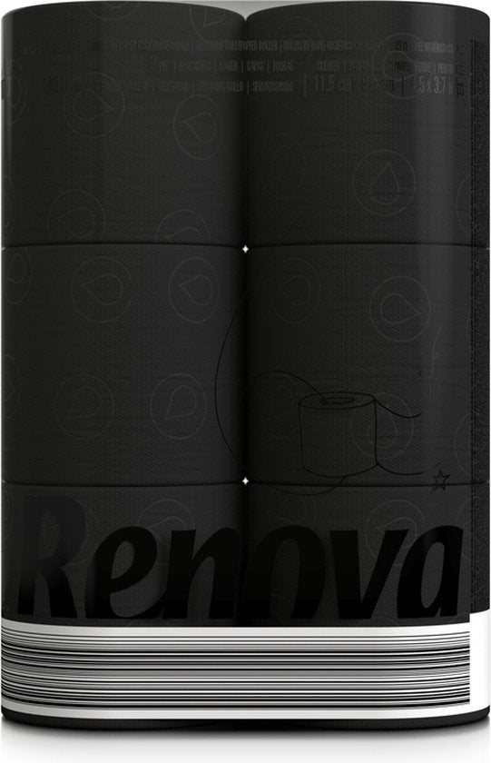 Toiletpapier 140 vellen 3-laags Zwart