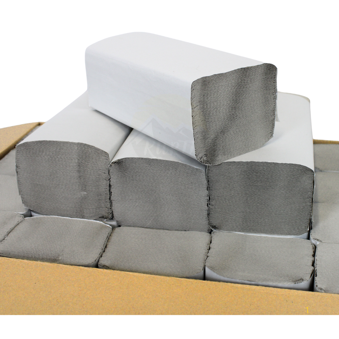 10,000 Paper towels 1-ply, gray 25 x 23 cm, Z-fold paper towels, paper towels