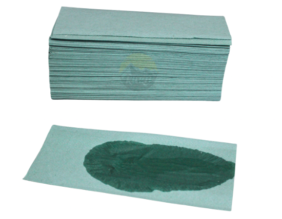 Papieren handdoeken groen 1-laags 25 x 23 cm - 5.000 vellen
