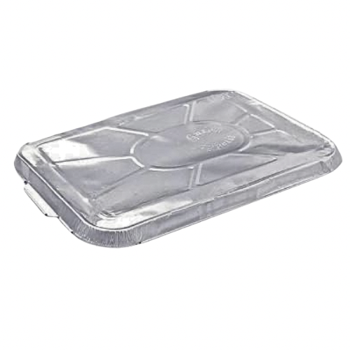 Conteneurs en aluminium R879-930G non divisés avec couvercles en aluminium - 100 pièces