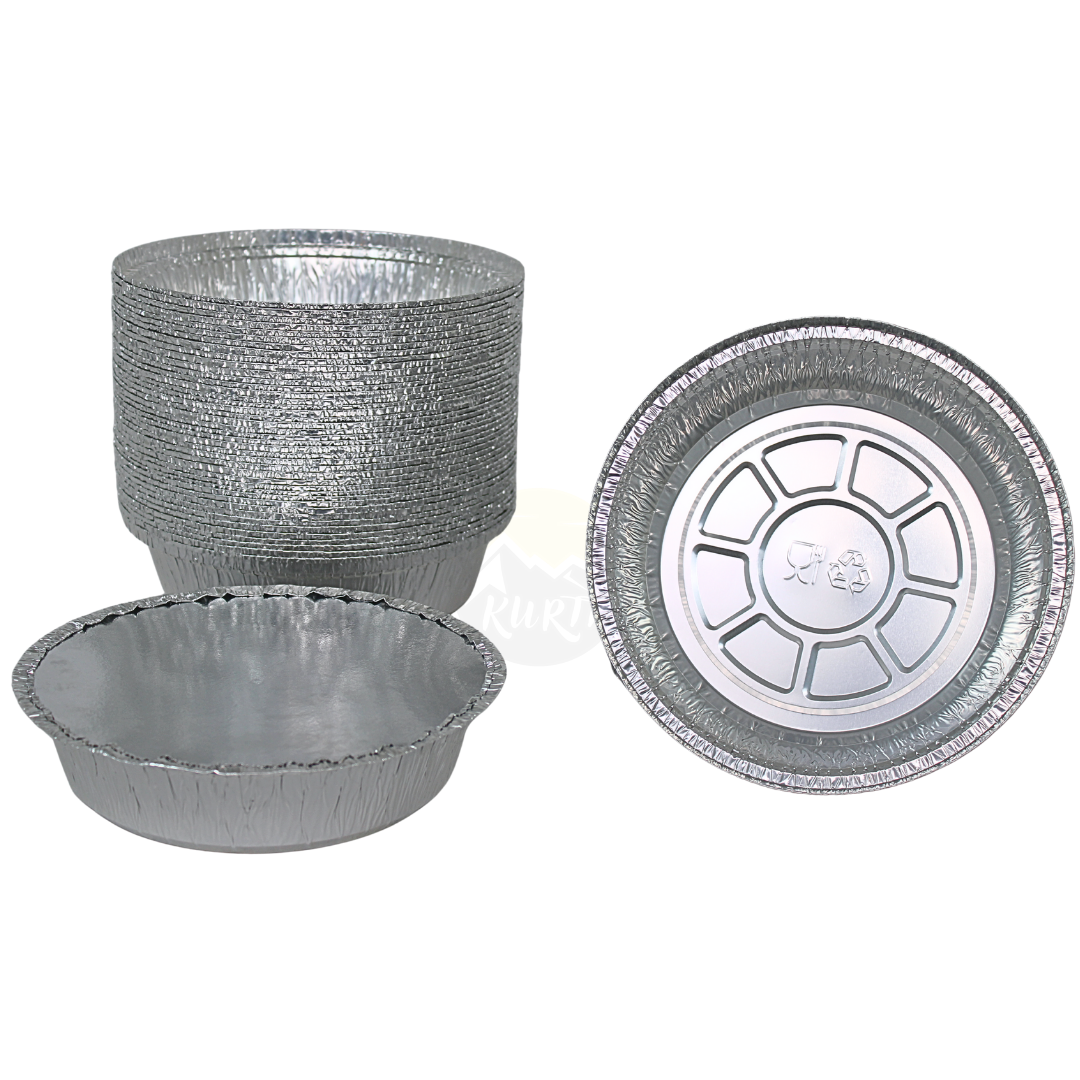 Aluminiumbakje C801-770L rond met deksels - 100 stuks