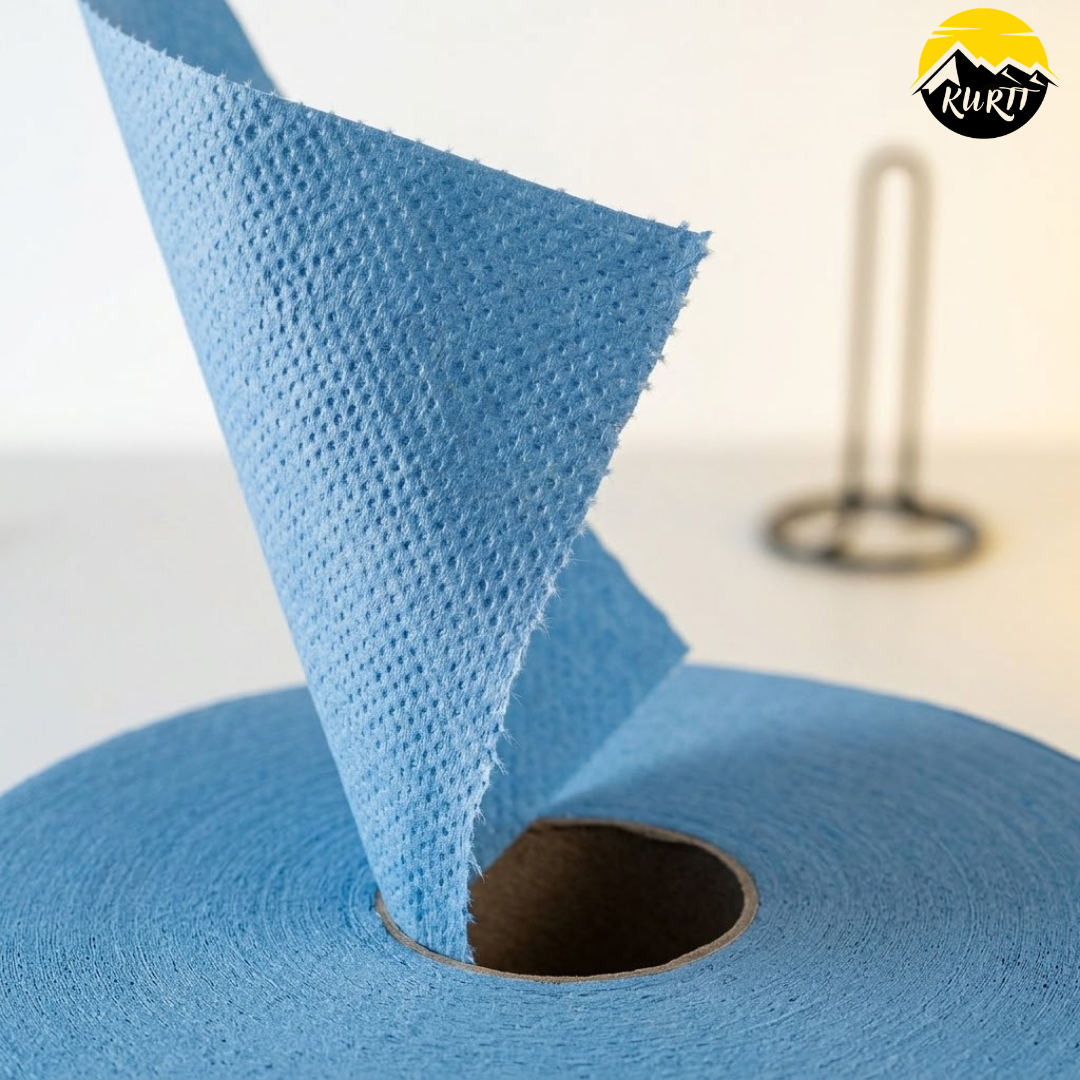 Poetsrollen Blauw 2-laags Industrierol 1000 vellen – 2 rollen