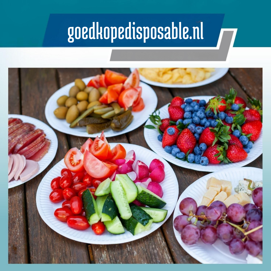 100x stevige Kartonnen borden Ø 26cm - wegwerp borden - gebaksbordjes Sterk, Horeca kwaliteit - Ideaal voor restaurants, catering & events