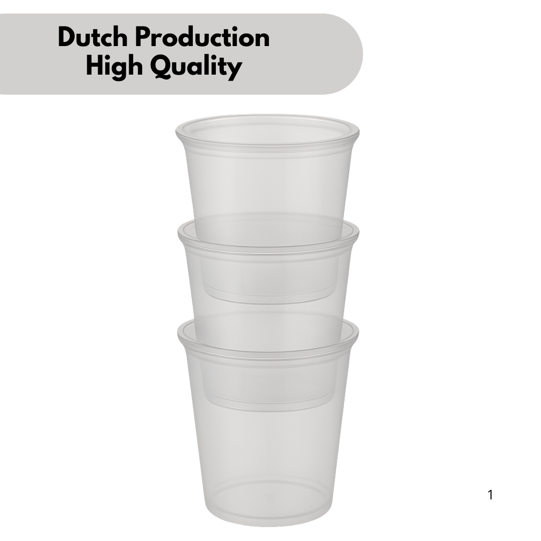 100x avec couvercle pots en plastique - récipients alimentaires 1000cc - récipients pour micro-ondes Convient pour la soupe, les gourmandises, les bonbons ou les menthes