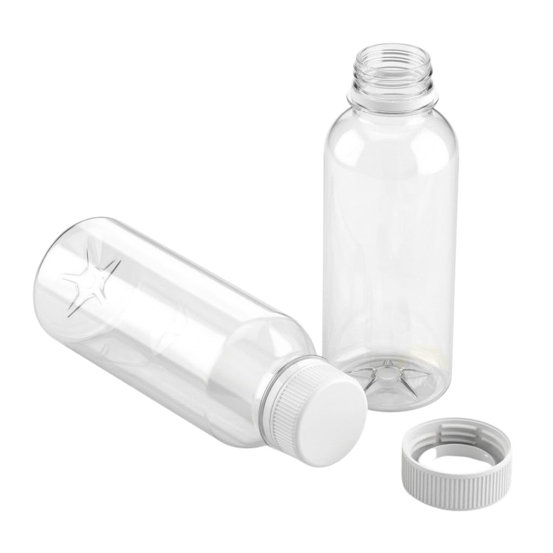 rPET Flesje 500ml met Oranje Dop | BPA-vrij & Voedselveilig - 25 stuks