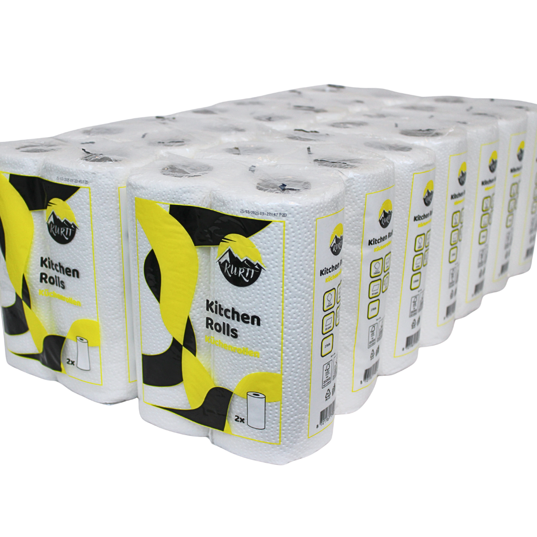 KURTT - 64 keukenpapier, 2-laags keukenrol, snel absorberend.