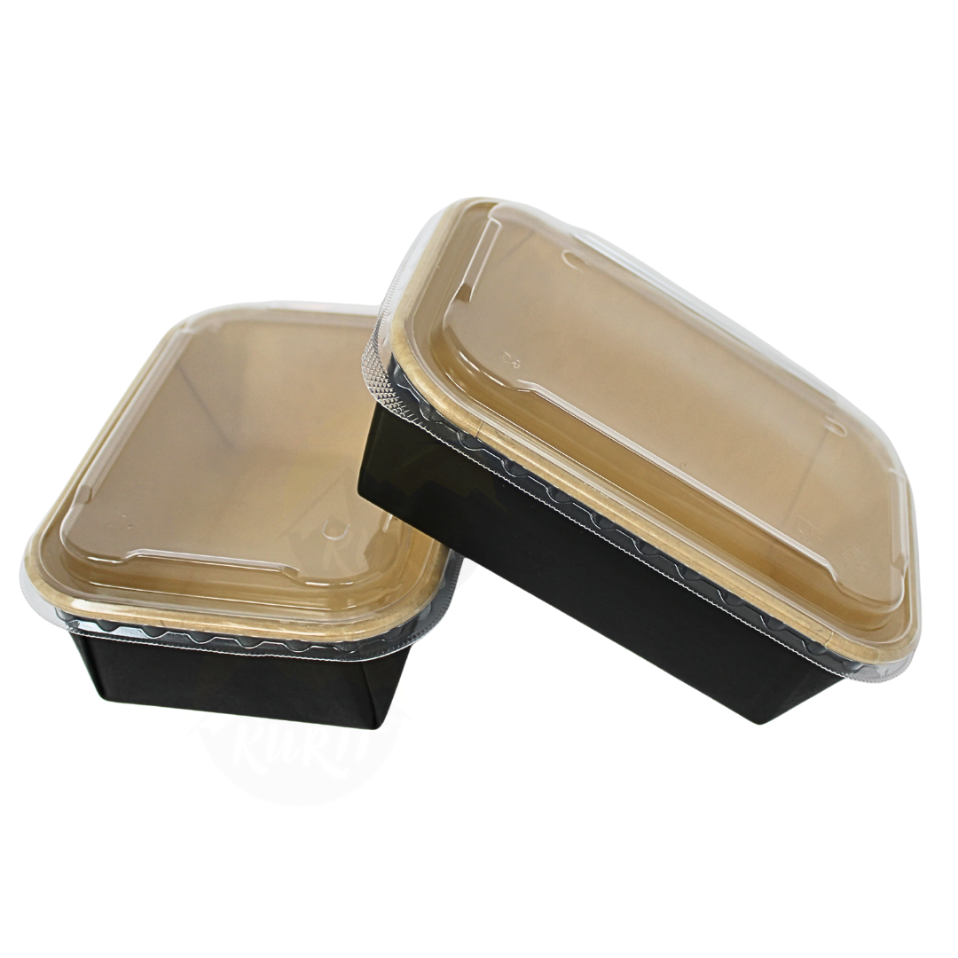 Kraft microwave containers 650ml - 50 pieces