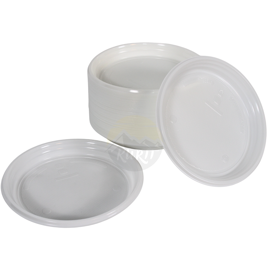 Planche en plastique blanc 22 cm indivis - 100 pièces incl. SOUPER