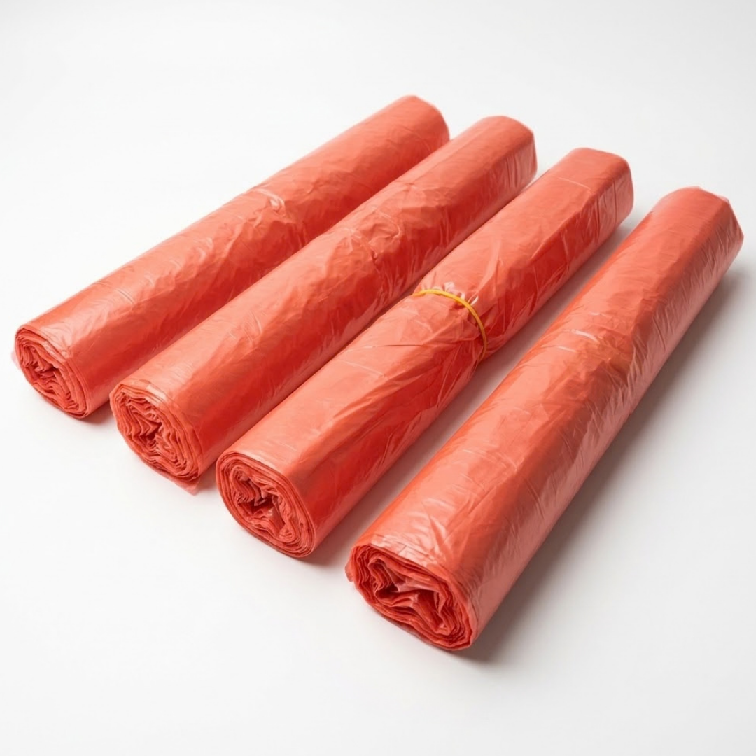 HDPE Afvalzakken 70 x 110 cm T25 Rood – 10 x 25 stuks - 250 zakken