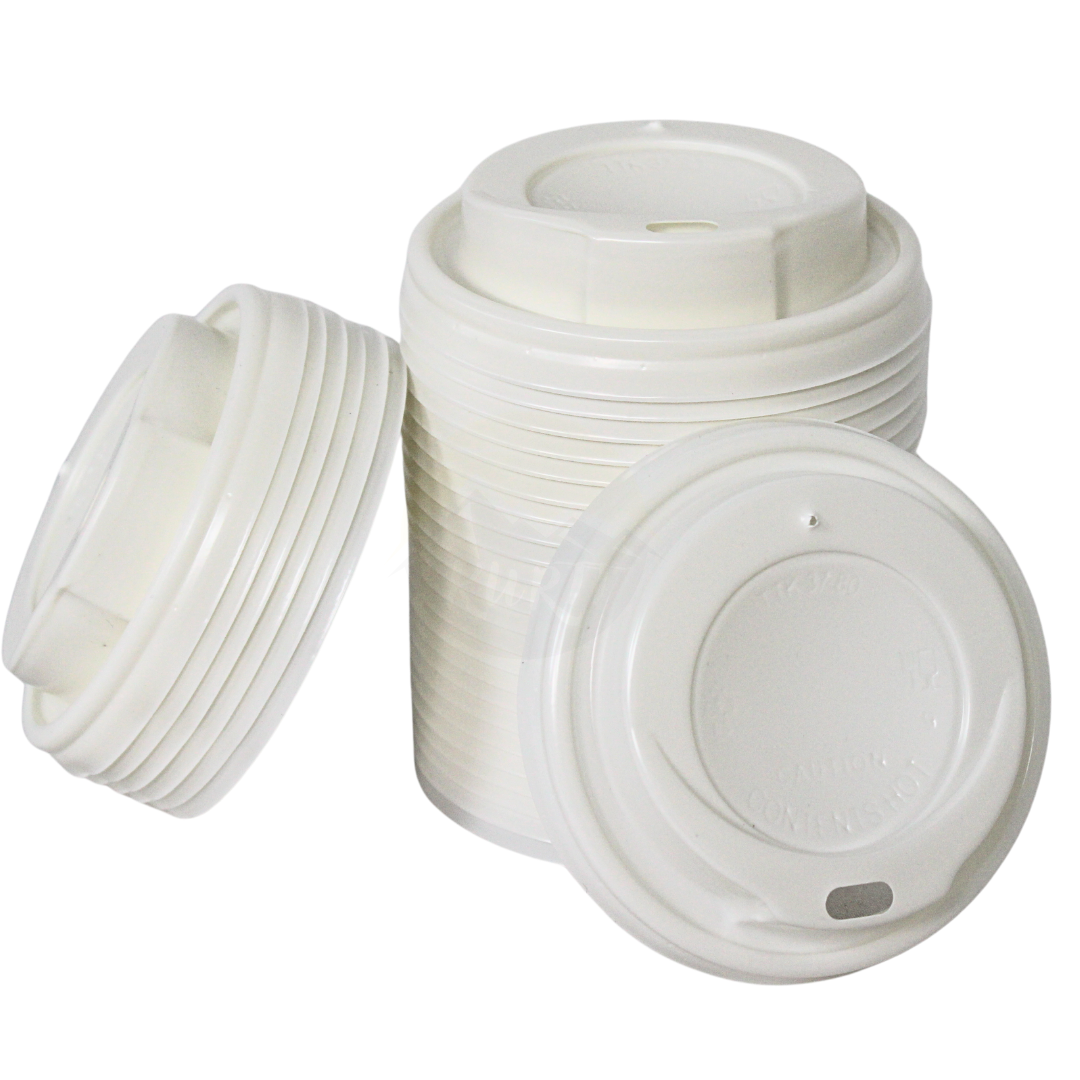 Deksels voor koffiebekers 80mm Ø wit - 1000 Stuks incl. SUP