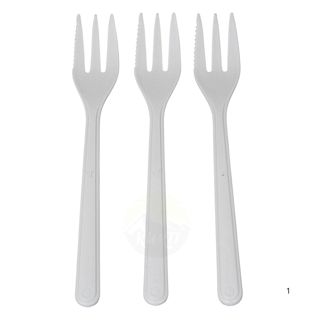 Snack/Friet vork wit 130mm (extra sterk)