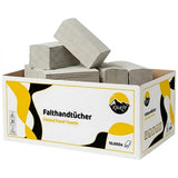 KURTT Papieren Handdoekjes Z-vouw 1-laags Recycled Grijs – 10.000 stuks | 25x23cm Interfold Handdoekpapier Dispenser