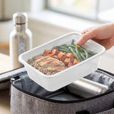 Magnetronbakjes met deksel - meal prep bakjes - stevig en flexibel - vershoudbakjes - wit