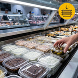 Saladebakjes 125ml Transparant – 100 Stuks met vaste Deksel | Sausbakjes