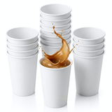 Koffiebekers wit 300ml 12 oz - 100 stuks incl. SUP