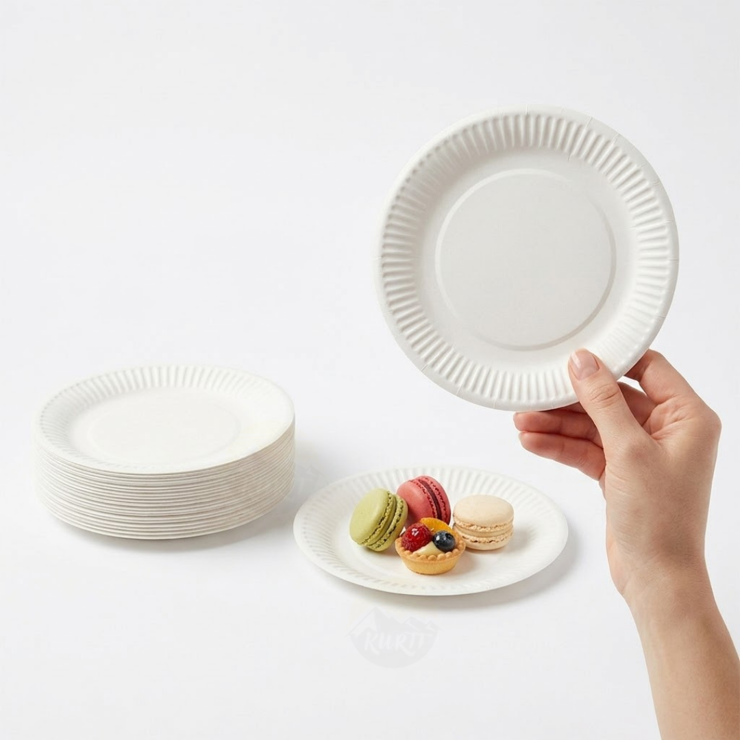 Kartonnen Borden 16cm Wit – 100 Stuks Wegwerp Gebaksbordjes