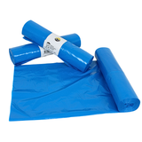 LDPE Afvalzakken 65/25 x 140 cm  Blauw (240L) – Type 70 (op rol) - 100 stuks