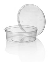 Magnetronbakjes met deksels Transparant 250ML ROND - 50 stuks