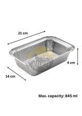 Aluminiumbakje 845 L met deksels - 100 stuks