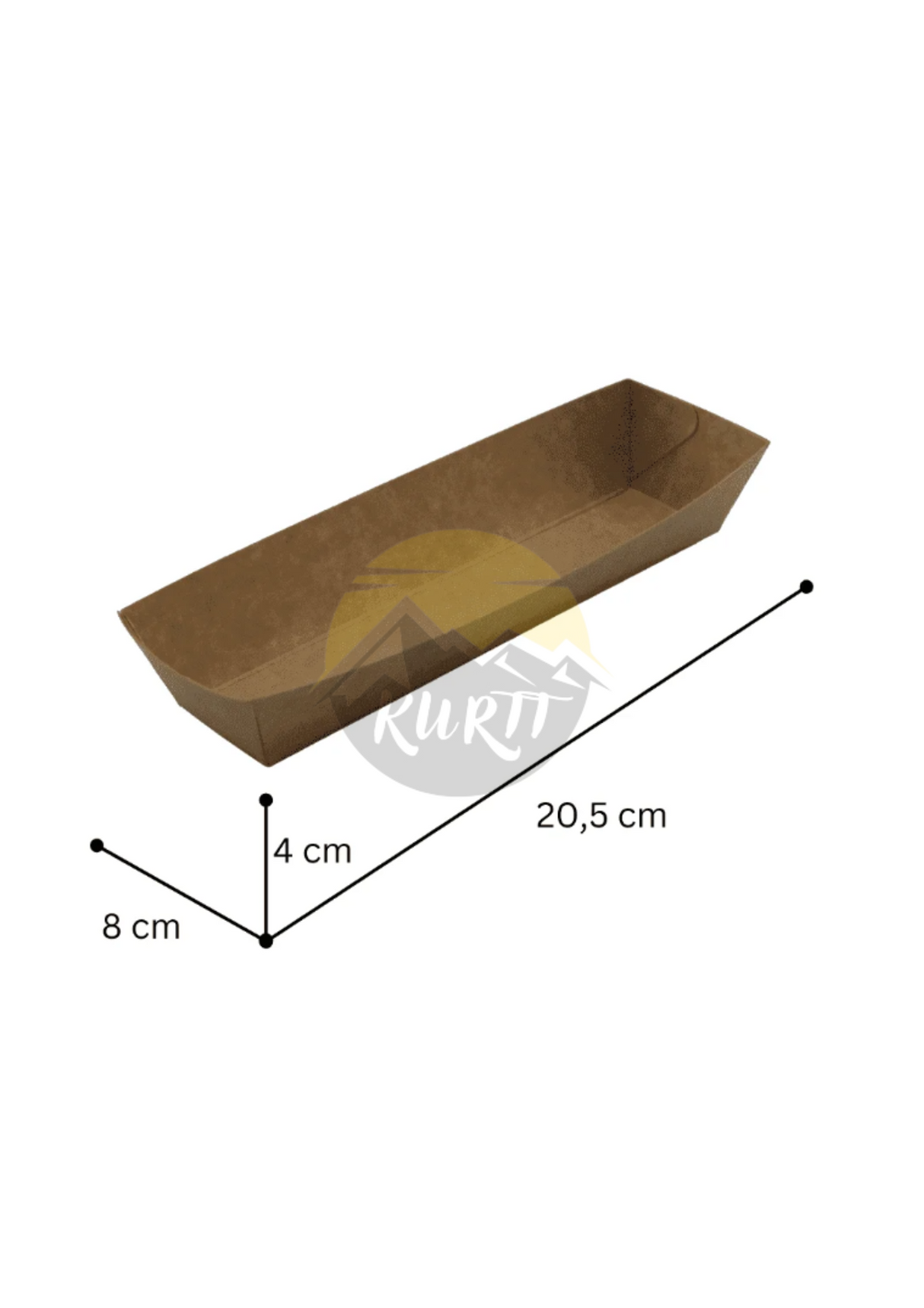 Snack containers A16 Kraft paper - 100 pieces