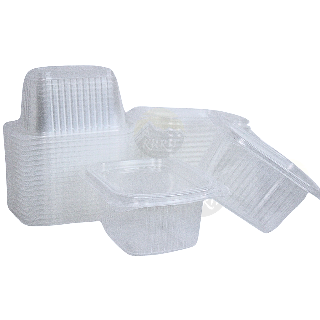 Saladebakjes 375ml Transparant – 500 Stuks met vaste Deksel | Sausbakjes