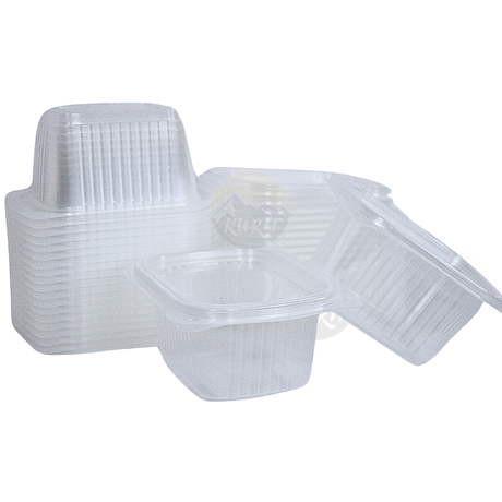 Saladebakjes 375ml Transparant – 500 Stuks met vaste Deksel | Sausbakjes