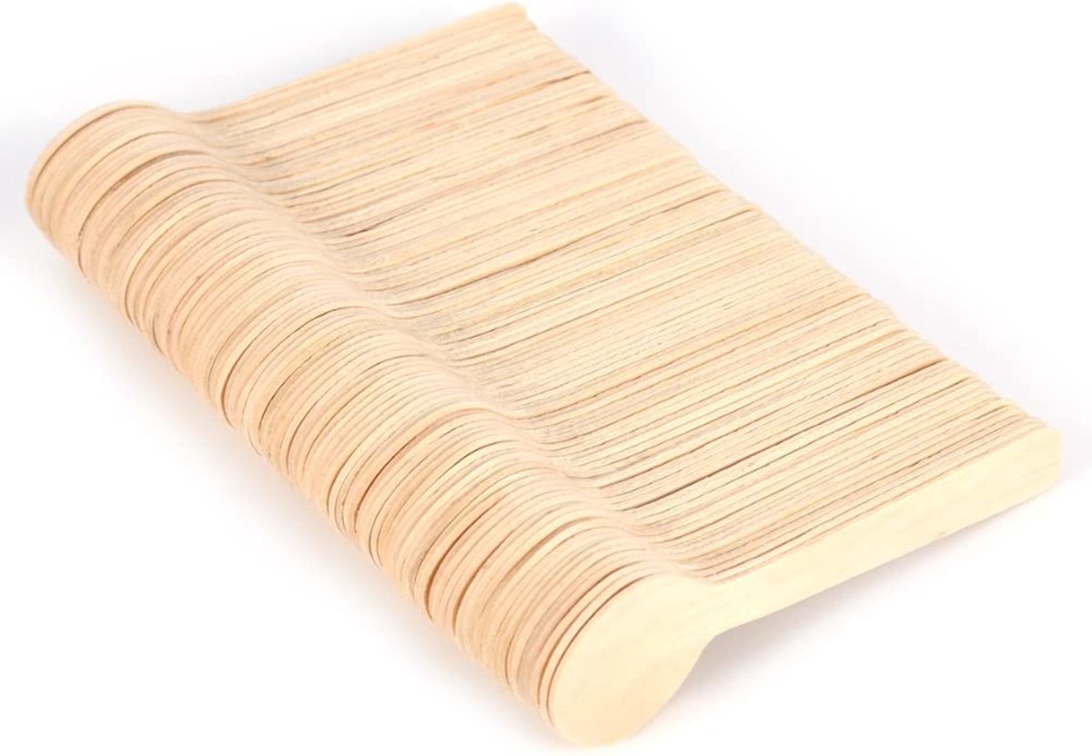 Houten Theelepels, Ijslepel 100mm - 200 stuks