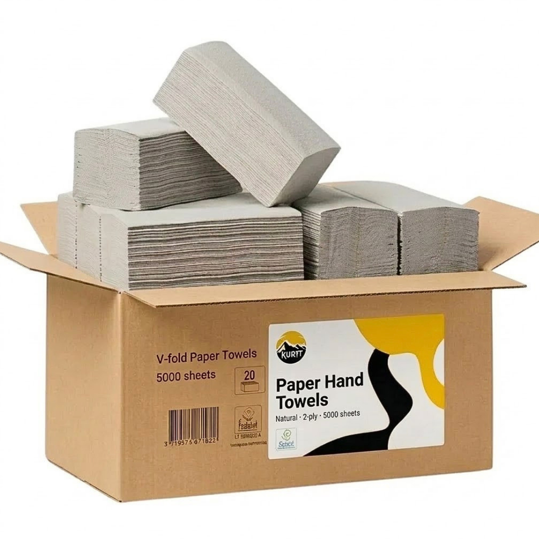 Papieren Handdoekjes Z-vouw 2-Laags - 5000 Stuks Naturel