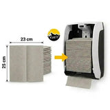 KURTT Papieren Handdoekjes Z-vouw 1-laags Recycled Grijs – 10.000 stuks | 25x23cm Interfold Handdoekpapier Dispenser
