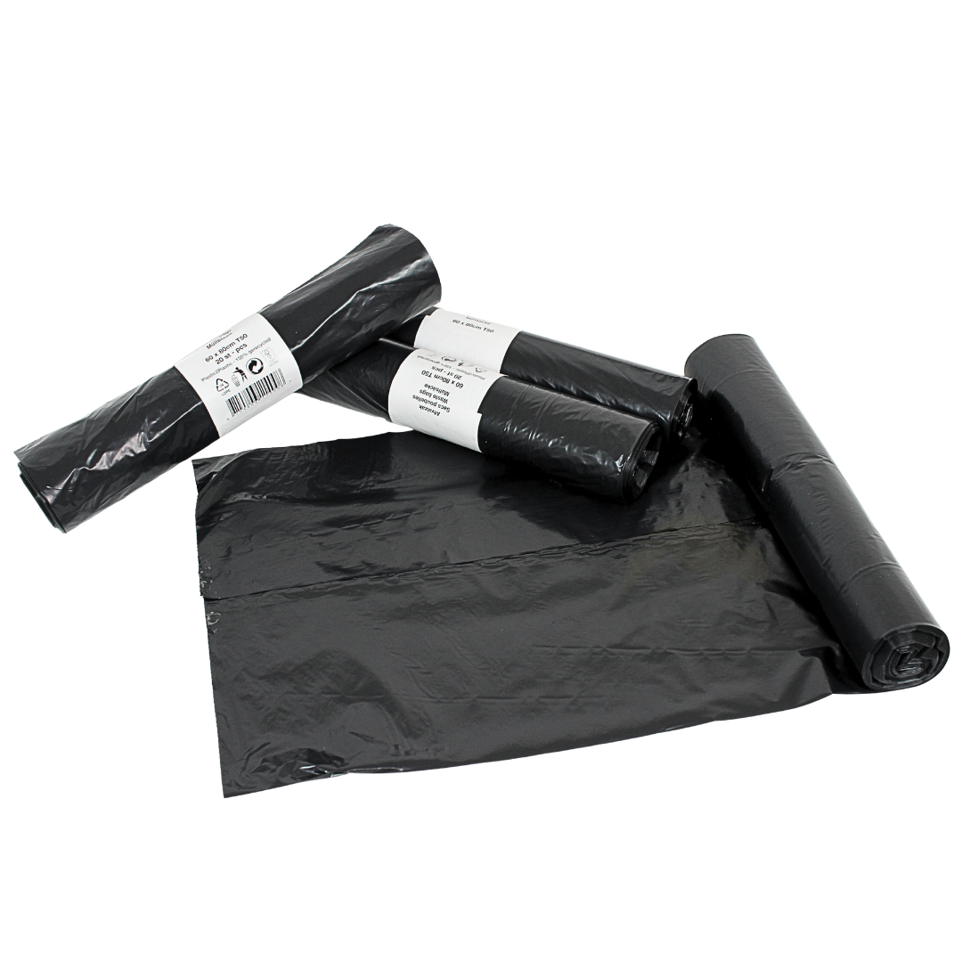 LDPE Afvalzakken 60 x 80 cm Grijs (60L) – Type 50 (op rol) - 400 stuks
