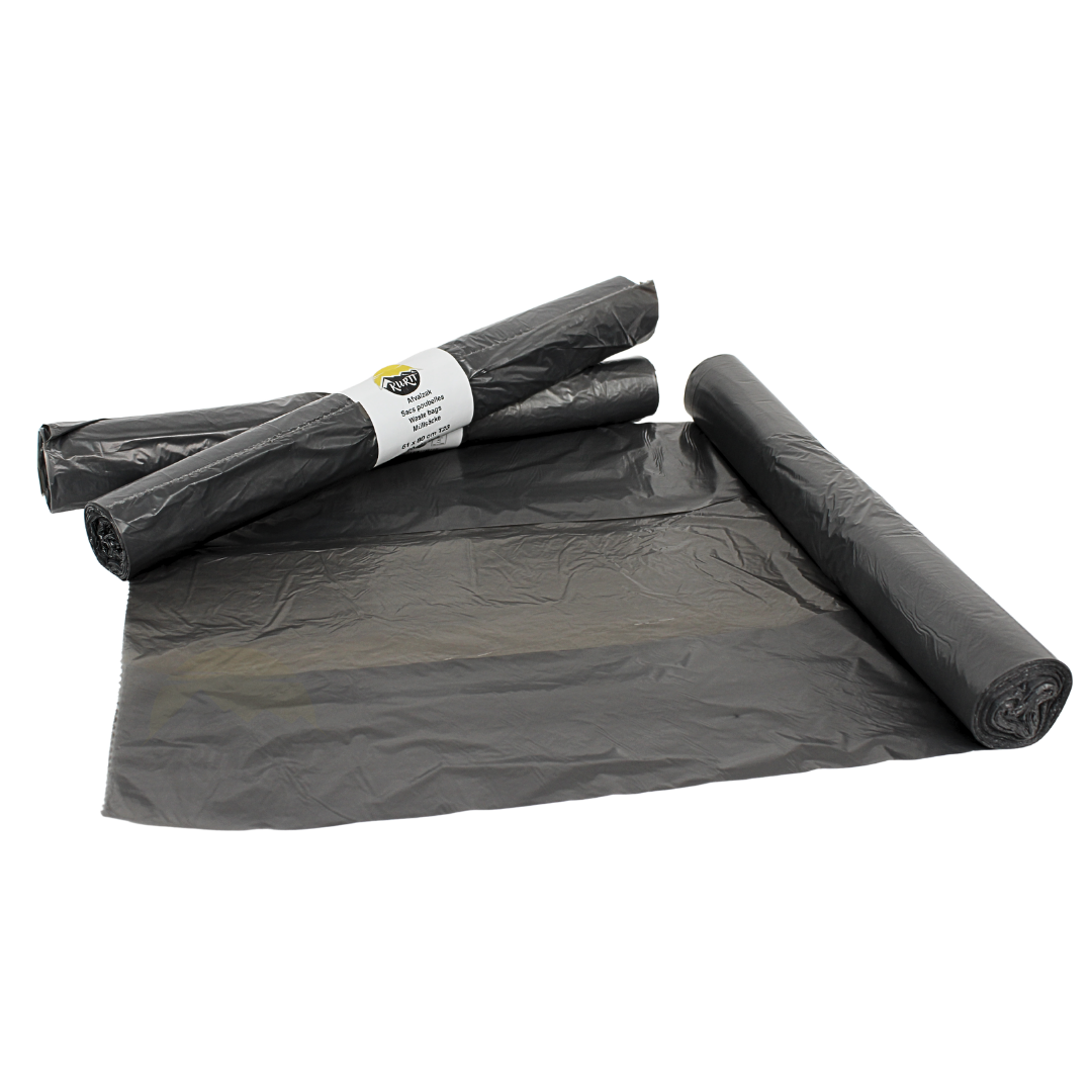 HDPE Afvalzakken 61 x 80 cm – Grijs – Type 23 (op rol) - 500 stuks