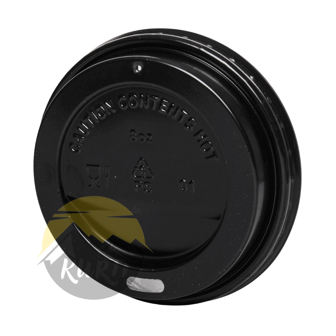 Lids for coffee cups 80mm Ø black - 1000 pieces