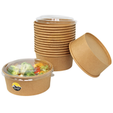 Salade en carton cuit avec un couvercle RPET 750 ml - 100 pièces