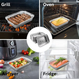 100x Aluminium Bakjes inclusief deksel (845L) - ovenschalen van hoge kwaliteit, Voedselveilig