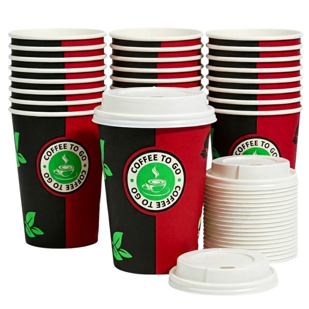 Koffiemokken Met Deksel Wit , 0,2L - 500 stuks
