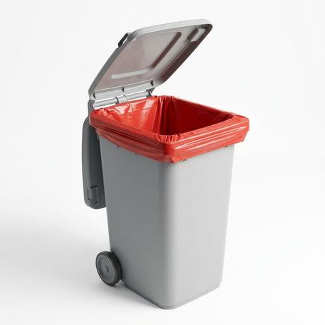 HDPE Afvalzakken 70 x 110 cm T25 Rood – 10 x 25 stuks - 250 zakken