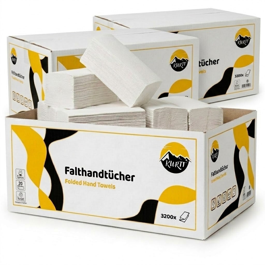 9600 Papieren handdoekjes, wit 2-laags 24 x 21 cm Z-vouw ( 60 x 160 vellen)