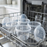 Vershoudbakjes 500ml rond transparant met deksel – 100 stuks | Plastic Potjes Magnetronbestendig