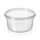 Plastic potjes 250ml rond transparant met deksel – 100 stuks | Voordelig bulk