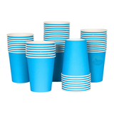 Tasses à café bleu 200 ml - 100 pièces, tasses à boire, tasses en carton