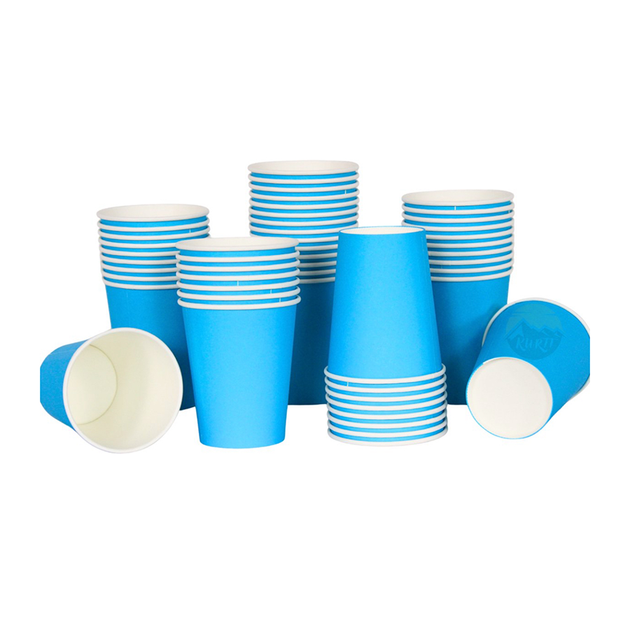 Tasses à café bleu 200 ml - 100 pièces, tasses à boire, tasses en carton