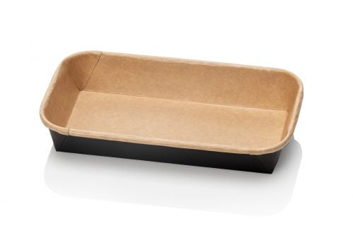 Plateau de sushi Kraft 160x91mm - 300 pièces