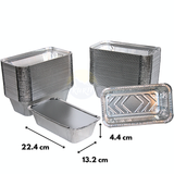 Aluminiumbakje 670 L met deksels - 100 stuks