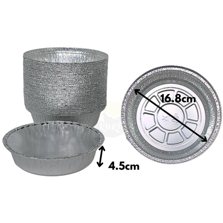 Bol en aluminium C801-770L Round avec couvercles - 100 morceaux