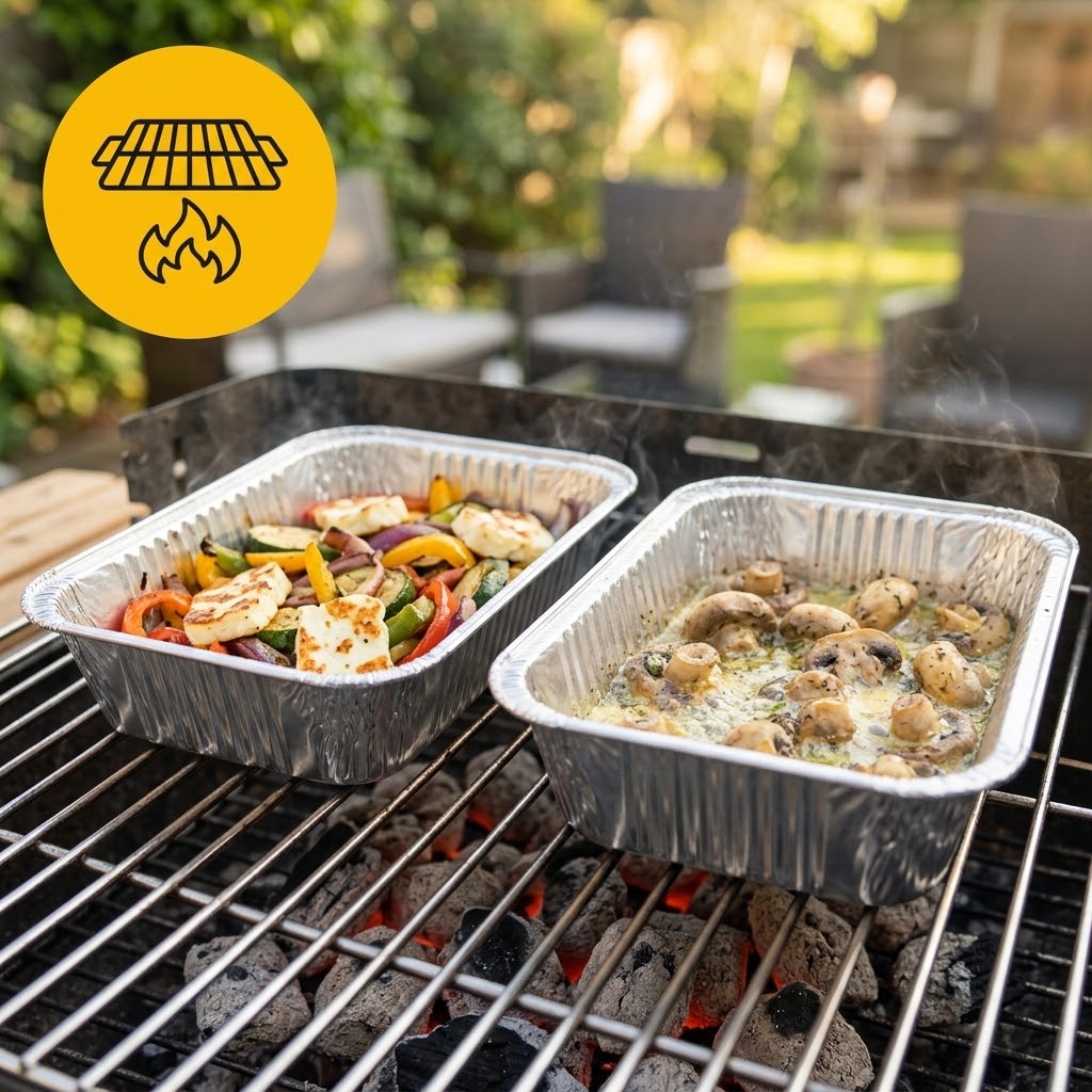 Aluminiumbakje 850 - 100 stuks | oven, airfryer, barbecue